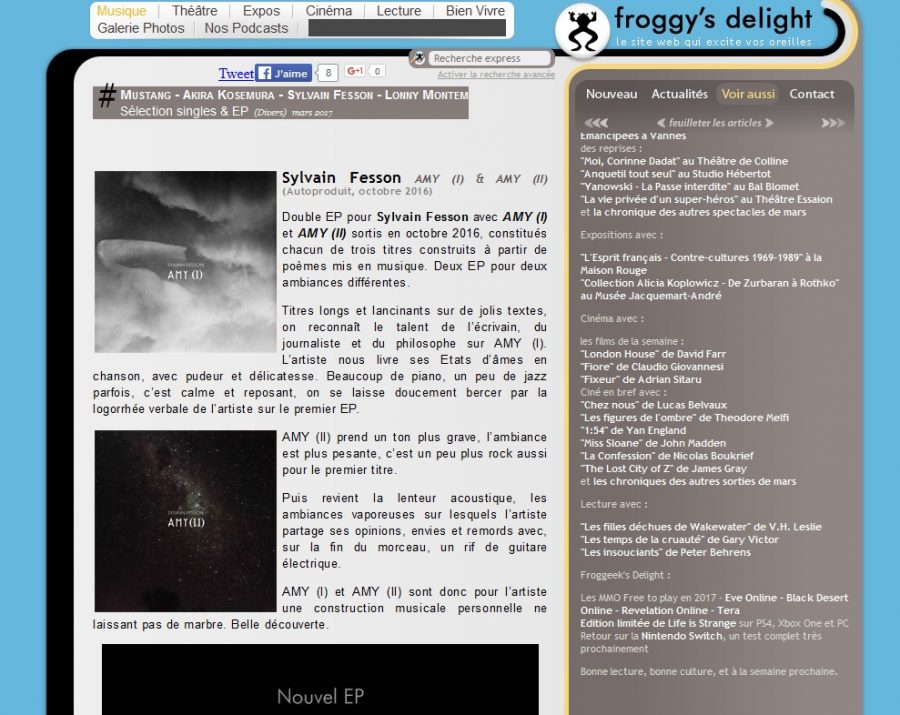 chro AMY sur Froggy's delight