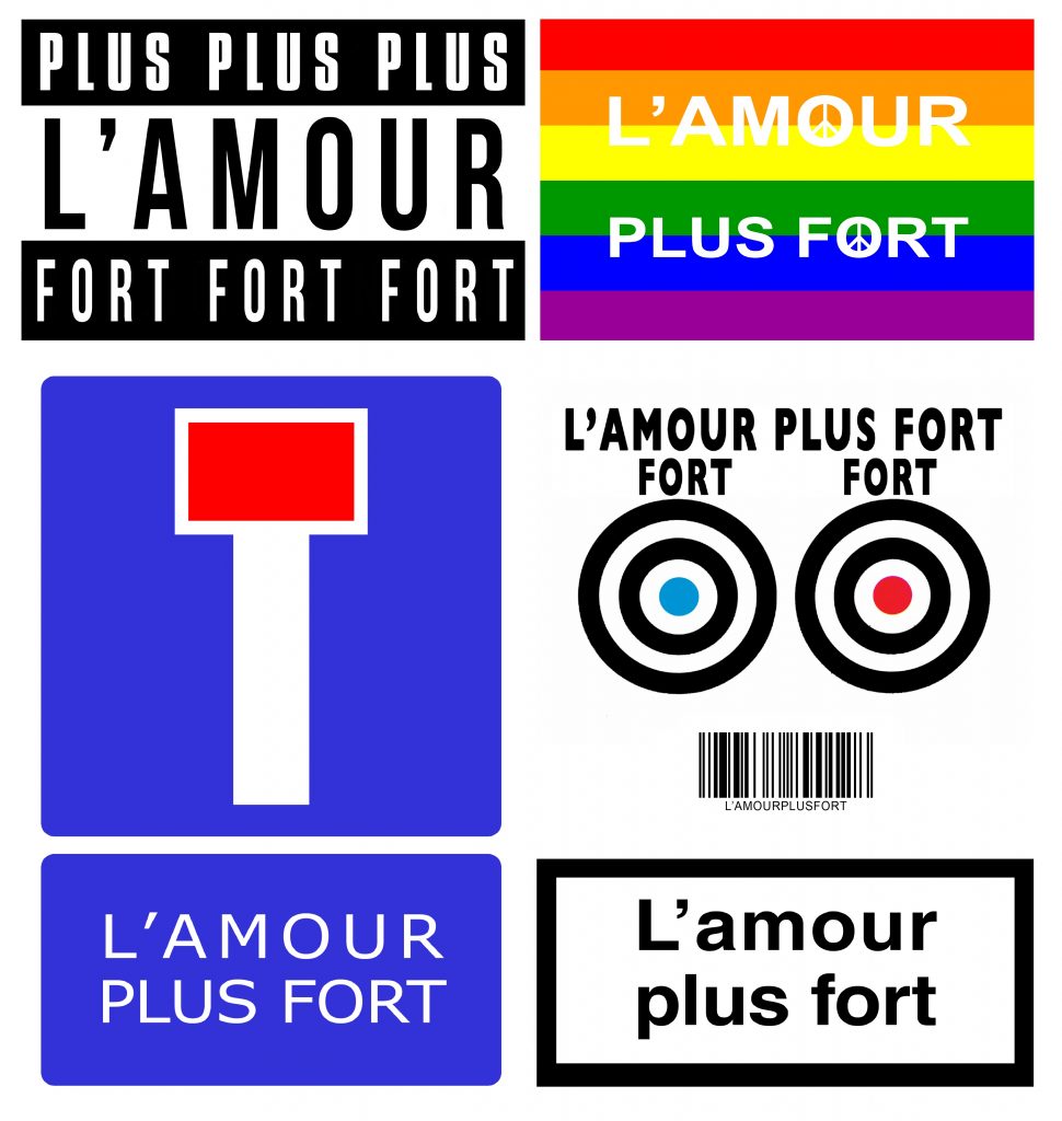 L'Amour plus fort (logo patchwork)